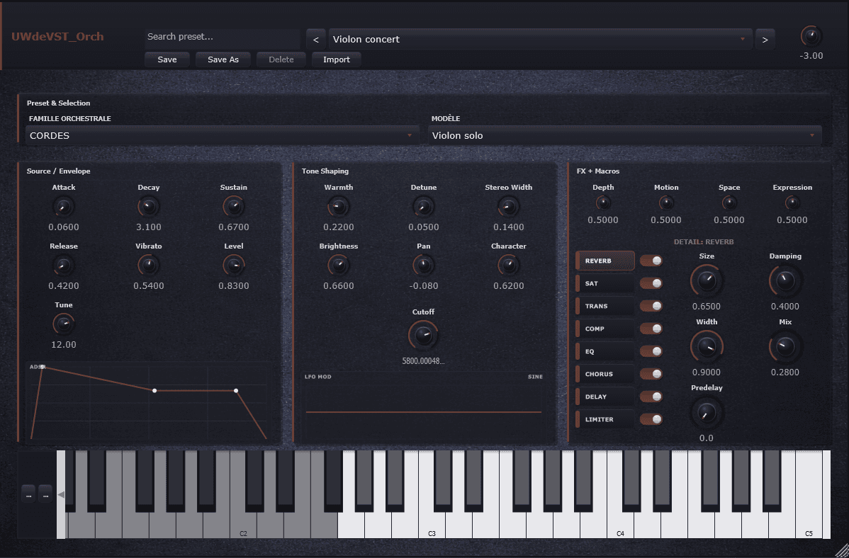 UWdeVST_orchestra screenshot
