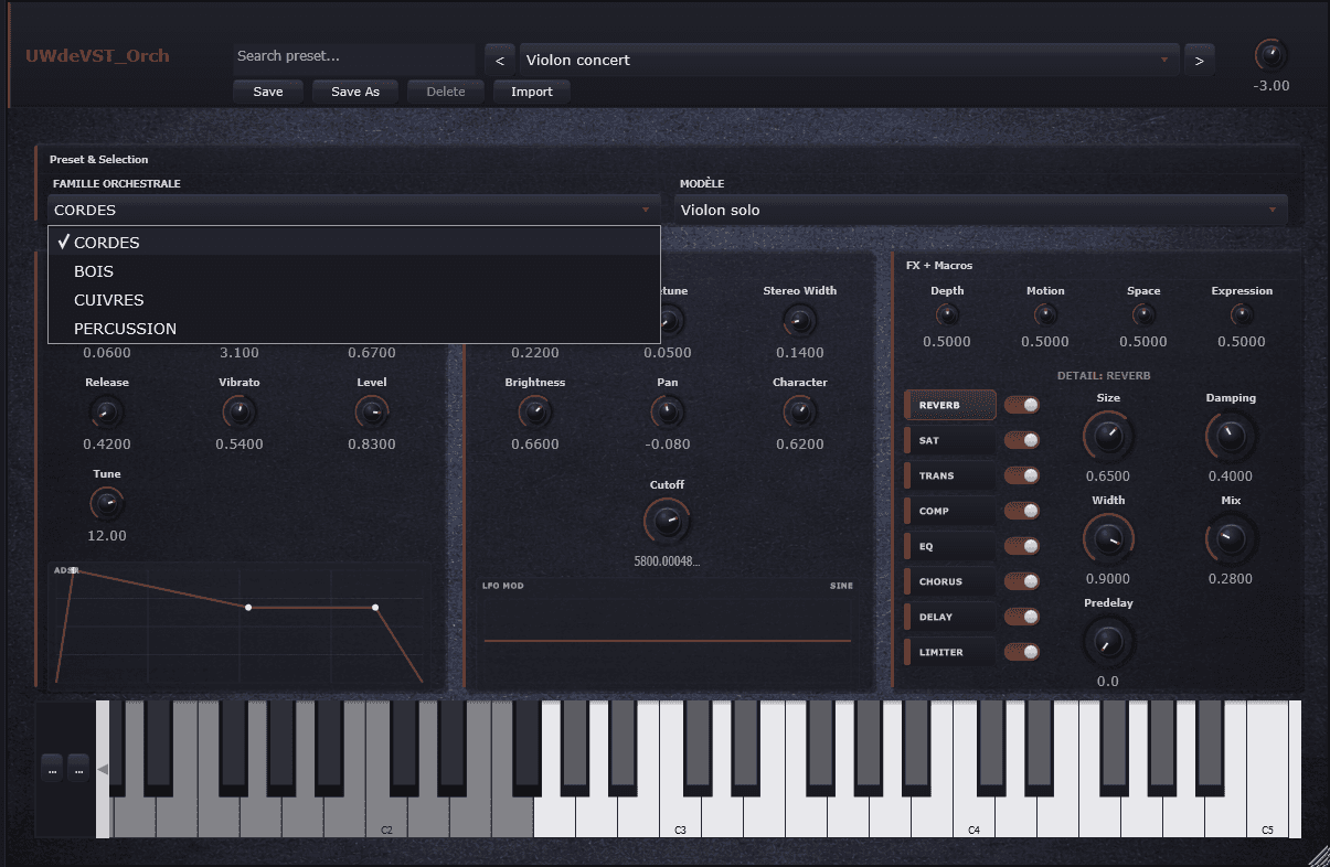 UWdeVST_orchestra screenshot