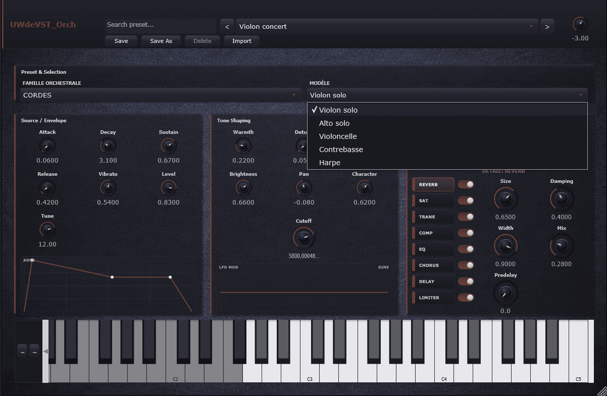 UWdeVST_orchestra screenshot