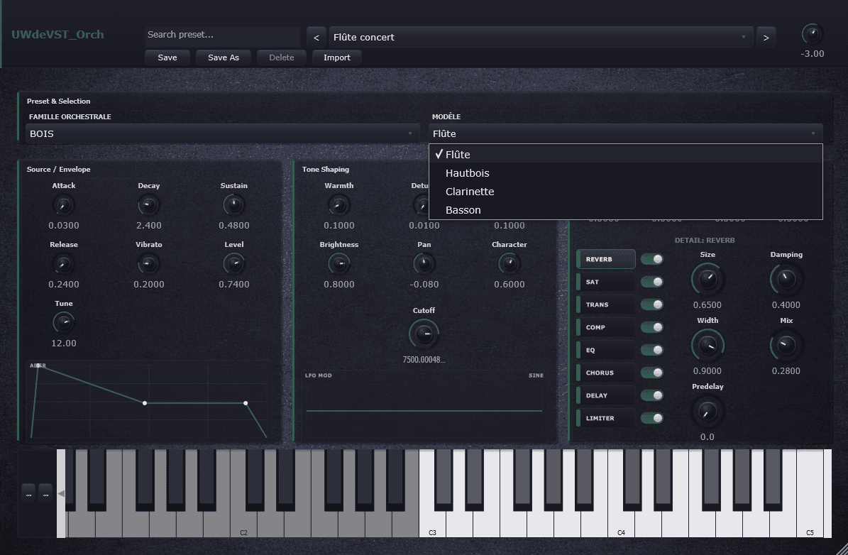 UWdeVST_orchestra screenshot