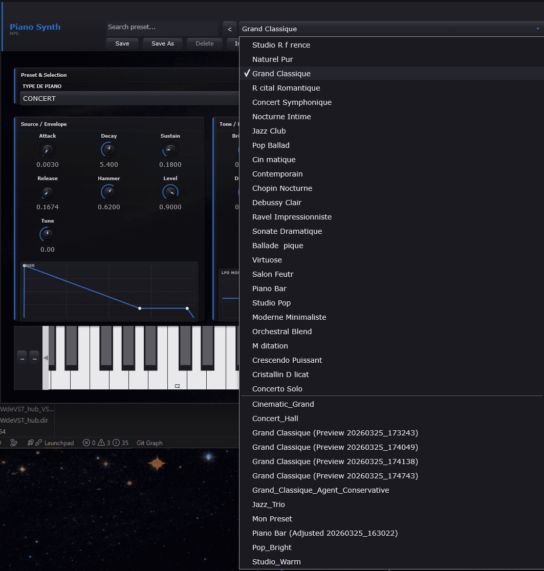UWdeVST_piano screenshot