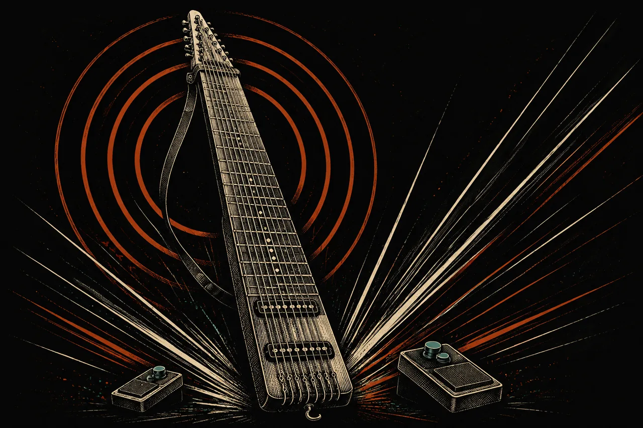 Illustration de Chapman Stick, synthé UWdeVST