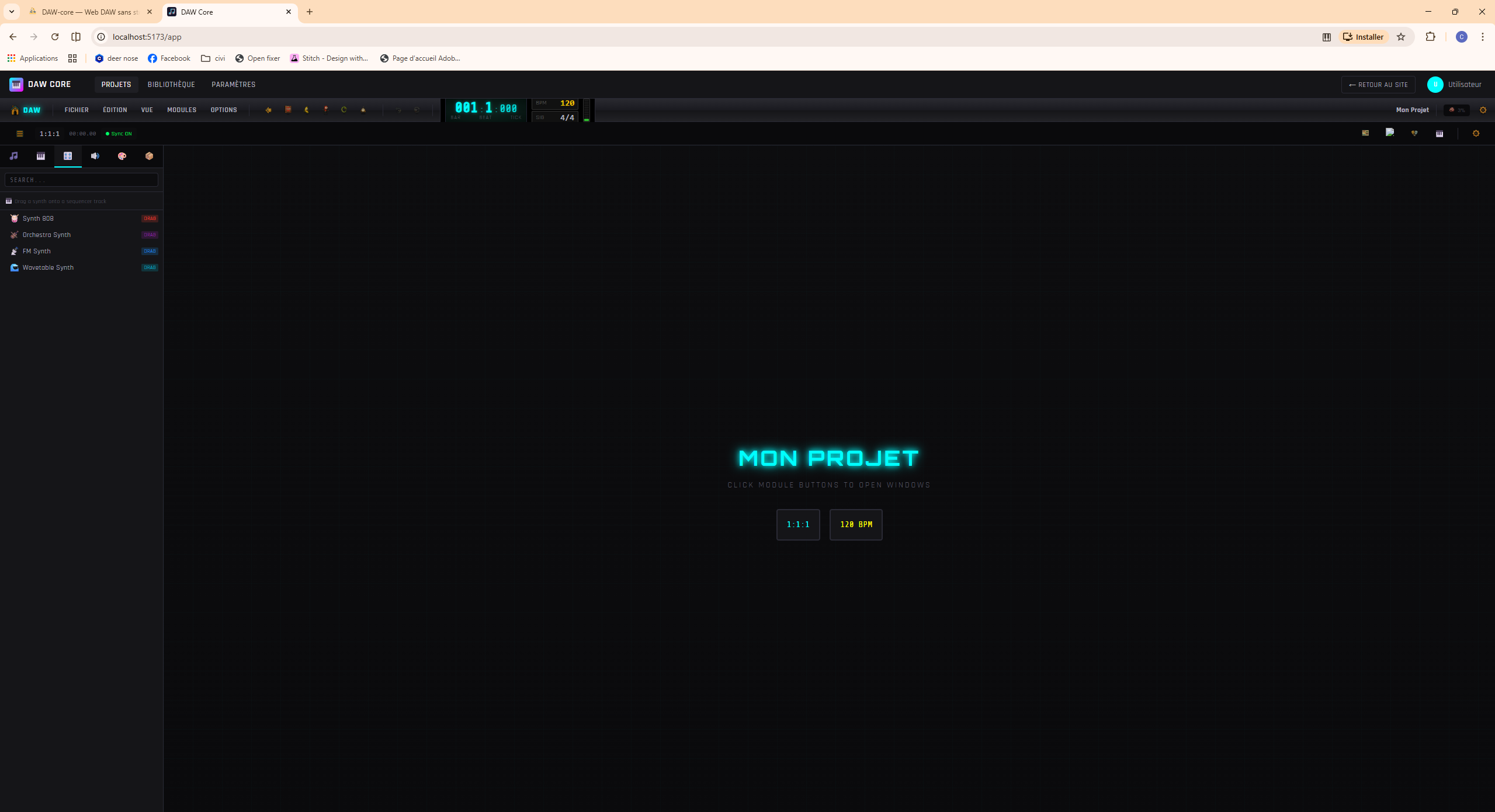 Capture workflow DAW-core